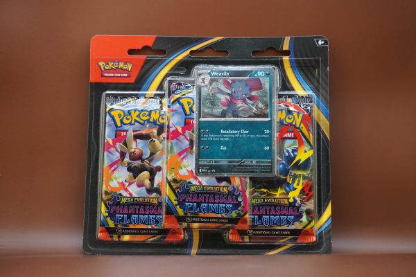 Pokemon Trading Card Game: Mega Evolution - Phantasmal Flames Three-Booster Blister - Assorted