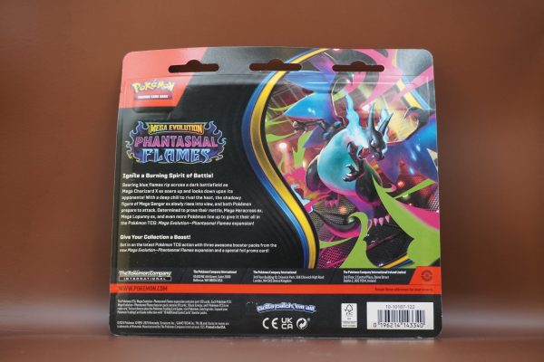 Pokemon Trading Card Game: Mega Evolution - Phantasmal Flames Three-Booster Blister - Assorted